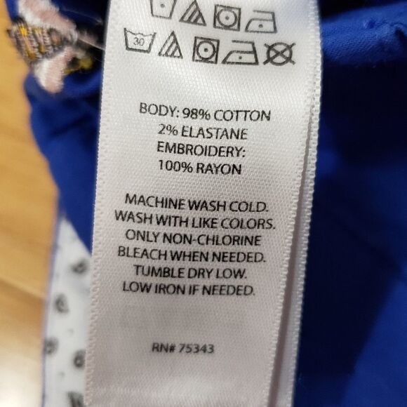 ☔️🔸️Jones New York Blue & Yellow Bumblebee Shorts Size 8 - Picture 8 of 8